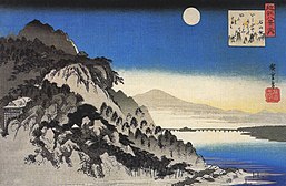 Polna luna nad gorsko pokrajino, iz Osem pogledov na Ōmi