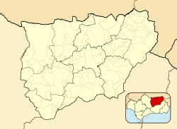 Torres de Albanchez is located in Province of Jaén (Spain)