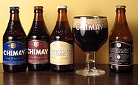 Chimay beers and glass
