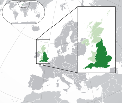 İngiltere toprakları koyu yeşil Birleşik Krallık toprakları toprakları açık yeşil