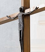 Sanctuary cross, cast bronze, with Vicki Donovan, St Mel's Cathedral, County Longford