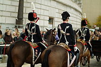Light Cavalry, Honourable Artillery Company (UK): the medical officer wears a cocked hat in place of the usual busby, 2006.