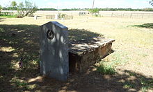 Gravestone of Maj. Robert S. Neighbors at Fort Belknap near Newcastle, Texas
