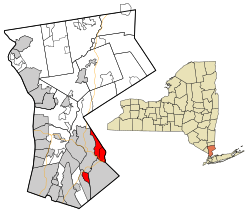 Location of Rye (town), New York