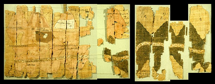 Carte géologique du papyrus minier de Ramsès IV (vers -1120).