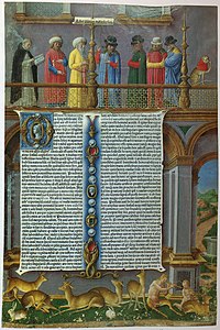 Incunabulum showing the beginning of Aristotle's Metaphysics