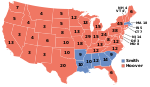 Electoral map, 1928 election