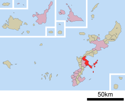Urumas läge i Okinawa prefektur