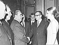 Leonid Brejnev em encontro com o último xá do Irã, Mohammad Reza Pahlavi, em 1970.