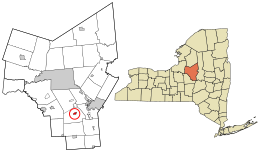 Location in Oneida County and the state of New York