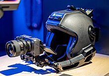 carbon fiber helmet system with camera mount for shooting point-of-view video footage