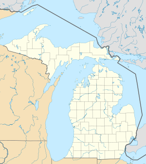 Міо. Карта розташування: Мічиган