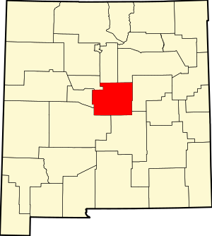 Map of New Mexico highlighting Torrance County
