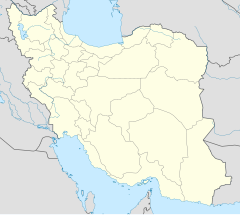 Map of Iran with a pin marking the location of the shrine of Abu Lu'lu'a