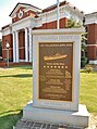 A monument to the accomplishments of the USS Talladega stands in the Talladega Historic Courthouse Square.