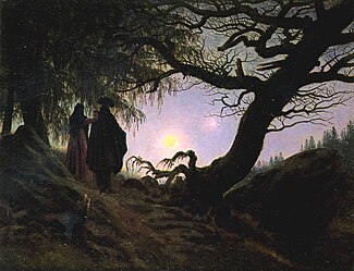 Caspar David Friedrich, Homme et Femme contemplant la Lune.