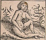 Middeleeuwse voorstelling van een androgyn persoon Kroniek van Neurenberg