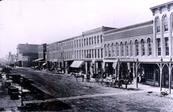 Front Street looking west toward the rest of the district in the year 1880
