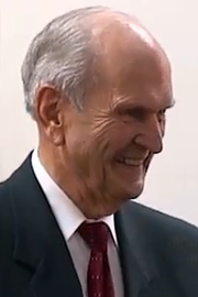Russell M. Nelson, B.A. 1945, M.D. 1947, President of the Church of Jesus Christ of Latter-day Saints, past President of the Society for Vascular Surgery, past Director of the American Board of Thoracic Surgery