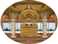 印度德里紅堡枢密宫的孔雀寶座。