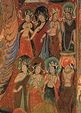 Mural from the Mogao caves, Western Wei, (535-556 A.D.)