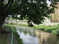 Râul Cibin în localitatea Cristian, Sibiu.