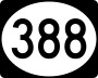 Mississippi Highway 388 marker