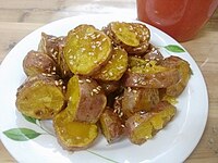 Goguma-mattang (candied sweet potatoes)