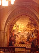Encaustic mural of the burial of Jesus in the Chapel of St. Joseph of Arimathea