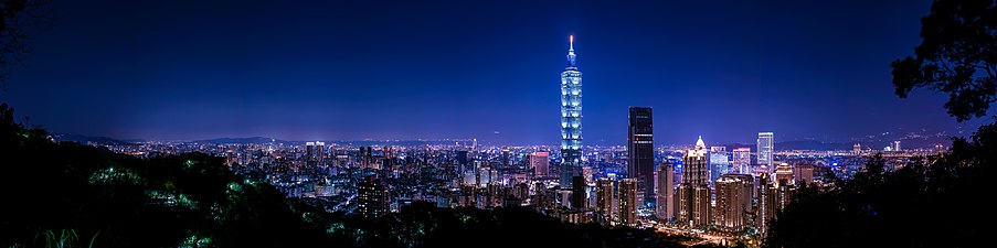 Taipei panorama at night