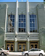 The facade of the Berkeley Public Library