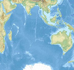 フライング・フィッシュ・コーブの位置（インド洋内）