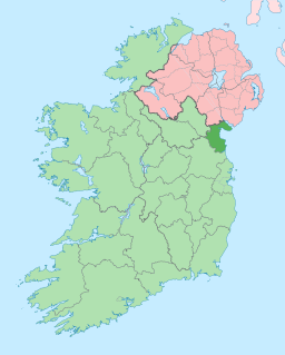 Karta med County Louth markerat