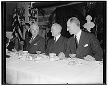 Inter-American Education Conference, Secretary of State Cordell Hull, Dr. Isiah Bowman, and Undersecretary of State Sumner Welles.