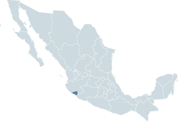 Location of the state of Colima