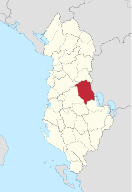 Ligging van Librazhd binnen Albanië