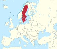 Location of Sweden within Europe