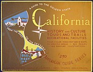 Federal Writers' Project of California poster advertising the American Guide Series volume on California, 1936–1941