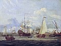 Abraham Storck, Car Piotr I ogląda statek „Amsterdam”, ok. 1700