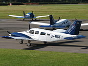 An OAA Piper PA-34 Seneca at Oxford Airport