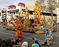 Image 41Wonderful Indonesia floral float, depicting wayang golek wooden puppet in Pasadena Rose Parade 2013. (from Tourism in Indonesia)