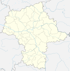 Mapa konturowa województwa mazowieckiego, w centrum znajduje się punkt z opisem „Komenda Główna Policji”