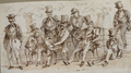 Foreigners over for the great exhibition. A satirical sketch by Frances Elizabeth Wynne