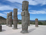 The Atlantes – columns in the form of Toltec warriors in Tula.
