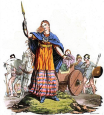 Il·lustració de Boudica i altres bretons del segle XIX
