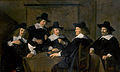 Regents Francois Woutersz, Dirk Dirks Del, Johan van Clarenbeek, Salomon Cousaert, and Sivert Sem Warmond, painted by Frans Hals in 1641