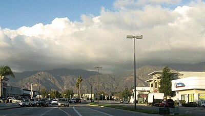 The San Gabriel mountains.