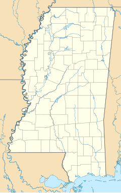 Билокси на карти Mississippi