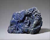 Seated luohan; 18th–19th century; lapis lazuli; height: 18.1 cm, width: 25.4 cm; Metropolitan Museum of Art
