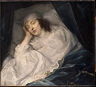 Venetia Stanley on her Death Bed, 1633, Dulwich Picture Gallery